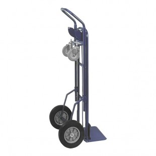 Wesco Industrial Products 1,000 lb. 2-in-1 Deluxe Convertible Industrial Hand Truck with (2) 10 Wesco Industrial Products 1,000 lb. 2-in-1 Deluxe Convertible Industrial Hand Truck with (2) 10