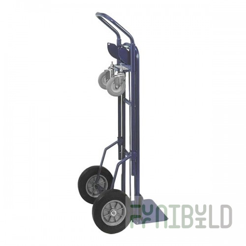 Wesco Industrial Products 1,000 lb. 2-in-1 Deluxe Convertible Industrial Hand Truck with (2) 10
