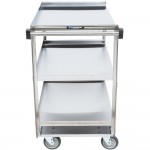Lakeside 744 Heavy-Duty Stainless Steel 3 Shelf Utility Cart - 22 3/8