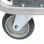 Lakeside 744 Heavy-Duty Stainless Steel 3 Shelf Utility Cart - 22 3/8