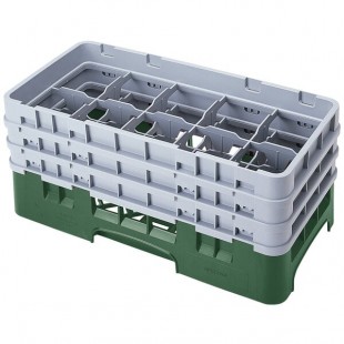 Cambro 10HS638119 Sherwood Green Camrack Customizable 10 Compartment 6 7/8