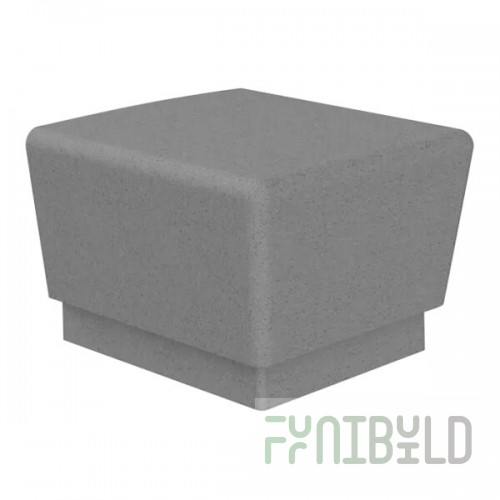 Wausau Tile Our Town 2' Square Concrete End Bench - 24