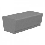 Wausau Tile Our Town 2' Square Concrete End Bench - 24 Wausau Tile Our Town 2' Square Concrete End Bench - 24
