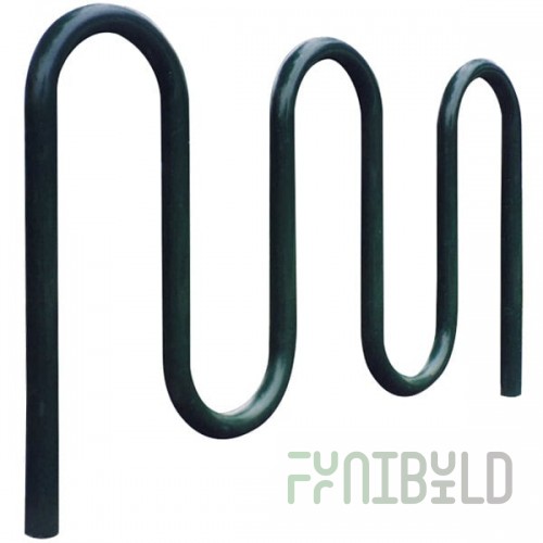 Wausau Tile 5-Loop Powder-Coated Metal Inground Mount Bike Rack