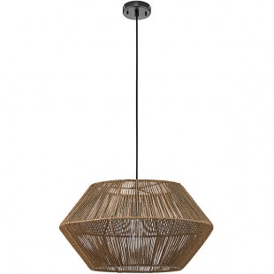 Globe Bohemian Chic Natural Twine Pendant Light - 120V, 60W