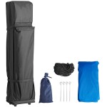 Backyard Pro Courtyard Series 10' x 20' Blue Straight Leg Heavy-Duty Aluminum Instant Pop-Up Canopy Tent Backyard Pro Courtyard Series 10' x 20' Blue Straight Leg Heavy-Duty Aluminum Instant Pop-Up Canopy Tent