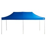 Backyard Pro Courtyard Series 10' x 20' Blue Straight Leg Heavy-Duty Aluminum Instant Pop-Up Canopy Tent Backyard Pro Courtyard Series 10' x 20' Blue Straight Leg Heavy-Duty Aluminum Instant Pop-Up Canopy Tent