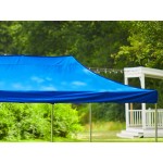 Backyard Pro Courtyard Series 10' x 20' Blue Straight Leg Heavy-Duty Aluminum Instant Pop-Up Canopy Tent Backyard Pro Courtyard Series 10' x 20' Blue Straight Leg Heavy-Duty Aluminum Instant Pop-Up Canopy Tent