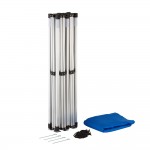 Backyard Pro Courtyard Series 10' x 20' Blue Straight Leg Heavy-Duty Aluminum Instant Pop-Up Canopy Tent Backyard Pro Courtyard Series 10' x 20' Blue Straight Leg Heavy-Duty Aluminum Instant Pop-Up Canopy Tent