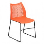 Flash Furniture Hercules Gray Ventilated Contoured Stacking Chair with Black Sled Base Flash Furniture Hercules Gray Ventilated Contoured Stacking Chair with Black Sled Base