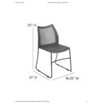 Flash Furniture Hercules Gray Ventilated Contoured Stacking Chair with Black Sled Base Flash Furniture Hercules Gray Ventilated Contoured Stacking Chair with Black Sled Base