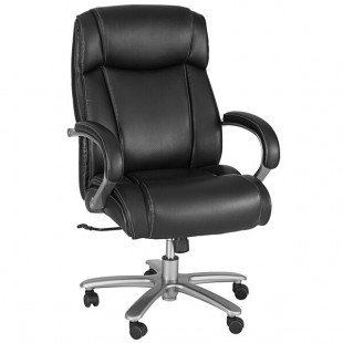 Safco Lineage Big & Tall Black High Back Leather Task Chair Safco Lineage Big & Tall Black High Back Leather Task Chair