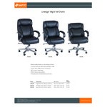Safco Lineage Big & Tall Black High Back Leather Task Chair Safco Lineage Big & Tall Black High Back Leather Task Chair