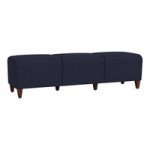 Lesro Ravenna Open House Wine Fabric 2-Seat Bench with Walnut Wood Legs Lesro Ravenna Open House Wine Fabric 2-Seat Bench with Walnut Wood Legs