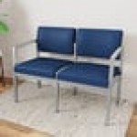 Lesro Lenox Steel Patriot Plus Imperial Blue Vinyl Loveseat Lesro Lenox Steel Patriot Plus Imperial Blue Vinyl Loveseat