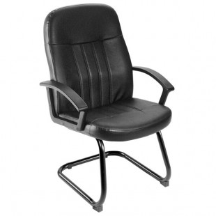 Boss B8109 Black Executive LeatherPlus Budget Guest Chair Boss B8109 Black Executive LeatherPlus Budget Guest Chair