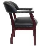 Boss B9540-BK Black Vinyl Captain's Chair