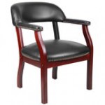 Boss B9540-BK Black Vinyl Captain's Chair