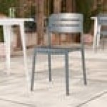 Lancaster Table & Seating Alto Shoreline Slate Slat Back Resin Side Chair