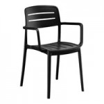 Lancaster Table & Seating Alto Shoreline Slate Slat Back Resin Side Chair