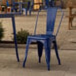 Lancaster Table & Seating Alloy Sapphire Outdoor Cafe Chair