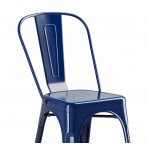 Lancaster Table & Seating Alloy Sapphire Outdoor Cafe Chair