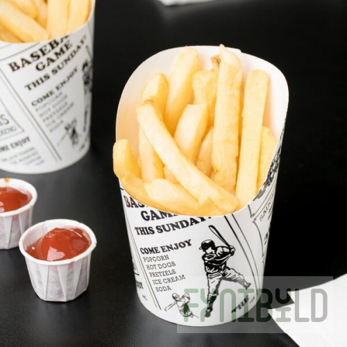 American Metalcraft FFCP4 4 oz. Paper French Fry Cup - 1,000/Case