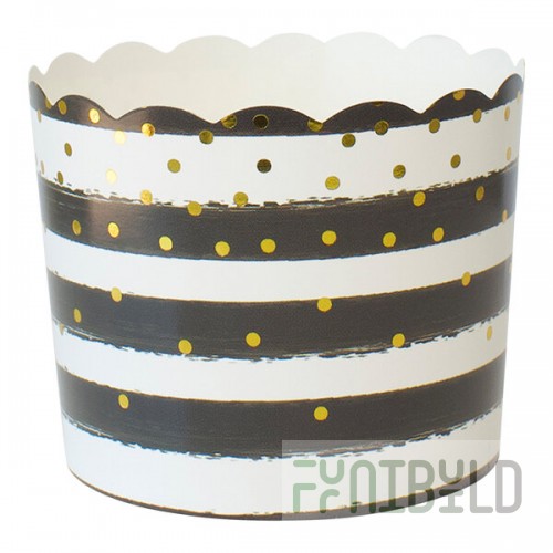 Sophistiplate Simply Baked 5 oz. Black Confetti Baking Cup - 120/Pack