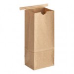 Choice 1/2 lb. White Paper Customizable Coffee Bag with Reclosable Tin Tie - 100/Pack