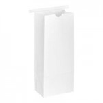 Choice 1/2 lb. White Paper Customizable Coffee Bag with Reclosable Tin Tie - 100/Pack