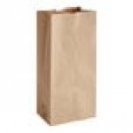 Duro Husky Heavy-Duty 25 lb. Natural Kraft Paper Bag - 400/Bundle