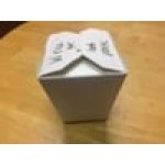 Fold-Pak 26WHWHITEM 26 oz. White Chinese / Asian Paper Take-Out Container with Wire Handle - 500/Case