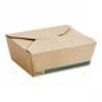 Choice Kraft Folded Paper #4 Take-Out Container with Window 7 3/4