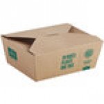 Choice Kraft Folded Paper #4 Take-Out Container with Window 7 3/4