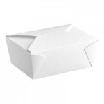 Choice Kraft Folded Paper #4 Take-Out Container with Window 7 3/4