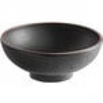 Acopa Heika 48 oz. Black Matte Textured Stoneware Bowl - Sample