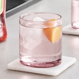 Acopa Pangea 10 oz. Mauve Rocks / Old Fashioned Glass - Sample Acopa Pangea 10 oz. Mauve Rocks / Old Fashioned Glass - Sample