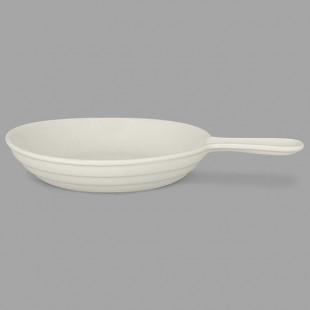 RAK Porcelain Chef's Fusion 11 oz. Sand White Porcelain Frying Pan - 6/Case
