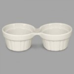 RAK Porcelain Chef's Fusion 11 oz. Sand White Porcelain Frying Pan - 6/Case