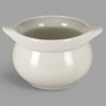 RAK Porcelain Chef's Fusion 11 oz. Sand White Porcelain Frying Pan - 6/Case