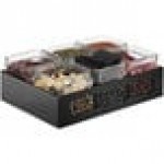 Rosseto SM315 Mosaic Matte Black Steel Holder with 6 Glass Jars Rosseto SM315 Mosaic Matte Black Steel Holder with 6 Glass Jars