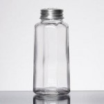 TableCraft Stainless Steel 2 oz. Salt and Pepper Shaker Flat Top - 152T - 24/Case