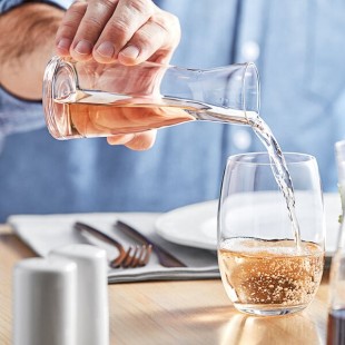 Acopa Slim 6 oz. Glass Carafe - 12/Case