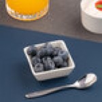 Ariane Miniature 1.67 oz. Ivory Square Porcelain Bowl - 18/Case