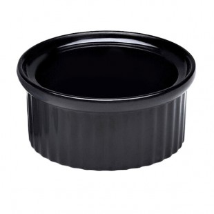 Elite Global Solutions R2 Melamine Ramekins 2 oz. Black Fluted Melamine Ramekin - 6/Case Elite Global Solutions R2 Melamine Ramekins 2 oz. Black Fluted Melamine Ramekin - 6/Case