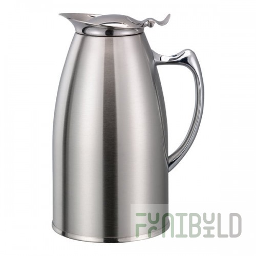 Service Ideas 33.8 oz. Satin Finish Stainless Steel Foam-Insulated Pitcher with Lid WP1SA