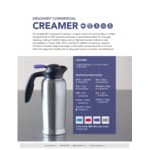 Service Ideas ErgoServ® 33.8 oz. Brushed Stainless Steel Insulated Creamer with Black Lid 10-00744-000 Service Ideas ErgoServ® 33.8 oz. Brushed Stainless Steel Insulated Creamer with Black Lid 10-00744-000