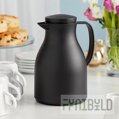 Acopa Pastels 34 oz. Black Thermal Carafe / Server