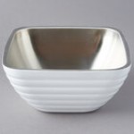 Vollrath 4763215 Double Wall Square Beehive 1.8 Qt. Serving Bowl - Dazzle Red