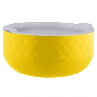 Bon Chef Diamond Collection Cold Wave 3.4 Qt. Yellow Triple Wall Bowl with Cover Bon Chef Diamond Collection Cold Wave 3.4 Qt. Yellow Triple Wall Bowl with Cover